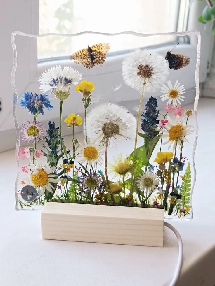 Cuadro de Flores con Parante