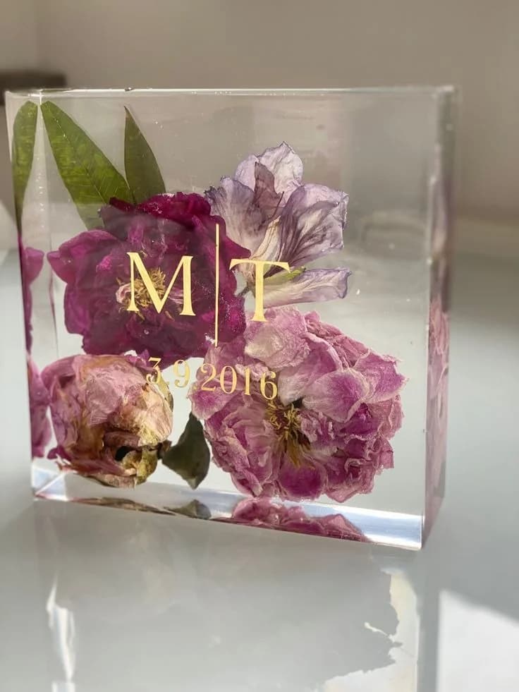 Encapsulado de Flores para Regalo